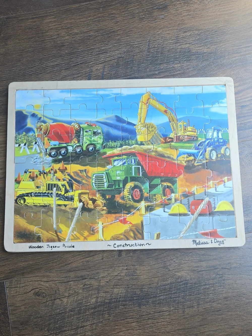 Melissa And Doug Wooden Construction Puzzle